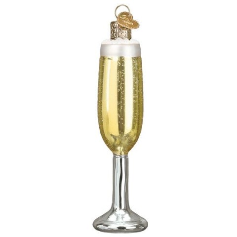 Old World Christmas Glass Ornament - Champagne Flute - TEMPORARILY OUT OF STOCK