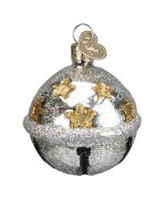 NEW - Old World Christmas Glass Ornament - Silver Jingle Bell