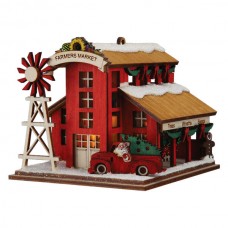 NEW - Ginger Cottages Wooden Ornament - Farmer's Market