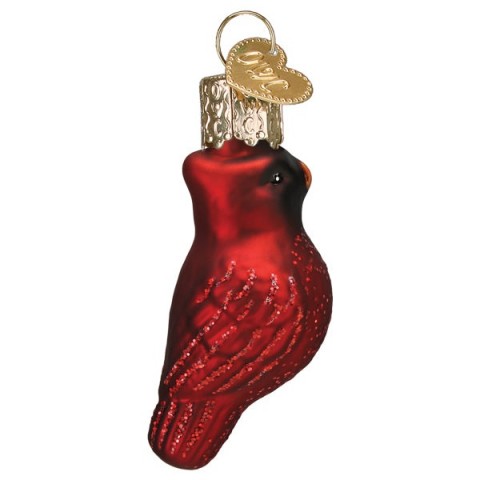 NEW - Old World Christmas Glass Ornament - Mini Red Cardinal