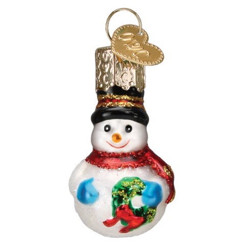 NEW - Old World Christmas Glass Ornament - Mini Snowman