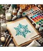 Christmas salt painting