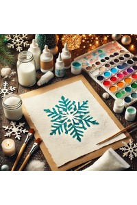 Christmas salt painting