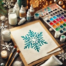 Christmas salt painting