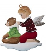 NEW - Angel with Bear 2022 Ornament Christmas Pewter Wilhelm Schweizer