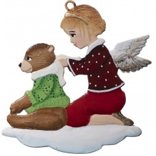 NEW - Angel with Bear 2022 Ornament Christmas Pewter Wilhelm Schweizer