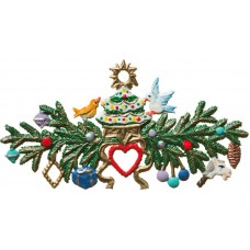 NEW - Holiday Branch Ornament Christmas Pewter Wilhelm Schweizer