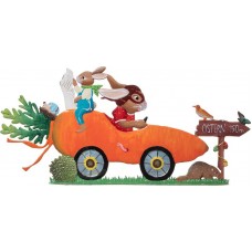 NEW - Wilhelm Schweizer Easter Oster Pewter 2022 Bunny in Carrot Car