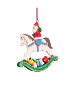 Christian Ulbricht German Ornament - Santa on Rocking Horse