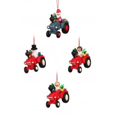 NEW - Christian Ulbricht German Ornament - Assorted Tractors