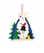 NEW - Christian Ulbricht German Ornament - Snowman and Snowflake