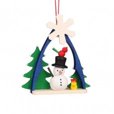 NEW - Christian Ulbricht German Ornament - Snowman and Snowflake