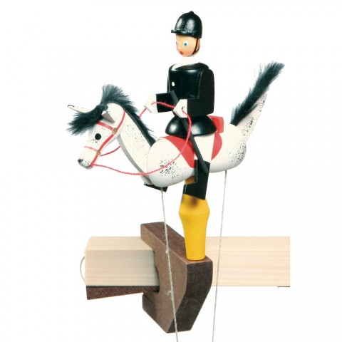 Wolfgang Werner Toy Pendelreiterin Jockey in Black - TEMPORARILY OUT OF STOCK