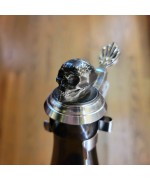 NEW - Oktoberfest Pewter Beer Bottle Caps - Skull