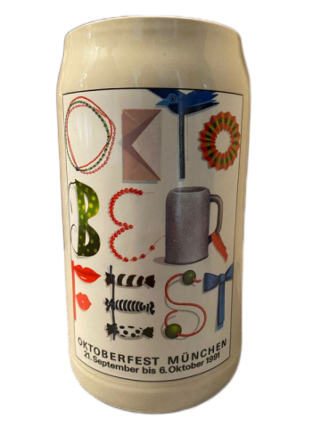 The Official Munich Oktoberfest Beer Stein 1991- 1 Liter