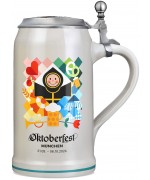 Pre - SALE The Official Munich Oktoberfest Beer Stein 2024 - 1 Liter with Lid 