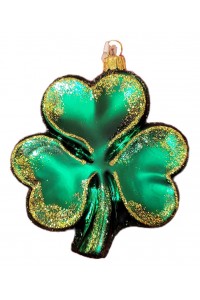 NEW - Irish Shamrock - Glass Ornament