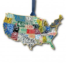 Beacon Design Ornament - USA License Plate Map - TEMPORARILY OUT OF STOCK