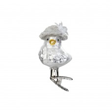NEW - Inge Glas Glass Ornament - Bird Bride Clip On