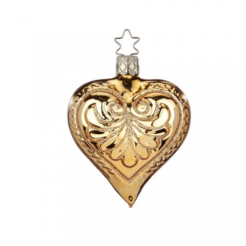 NEW - Inge Glas Glass Ornament - Gold Heart NEW - Inge Glas Glass Ornament - Gold Heart