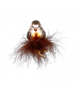 Inge Glas Glass Ornament - Brownie Clip On Bird