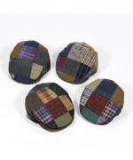 NEW - John Hanly - Men's Irish Tweed Patchwork Cap
