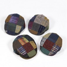 NEW - John Hanly - Men's Irish Tweed Patchwork Cap
