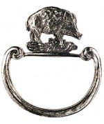 NEW - Pewter Napkin Ring - Boar