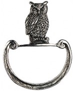 NEW - Pewter Napkin Ring - Owl