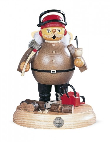 NEW - Mueller Erzgebirge Smokerman - Lumberjack with Power Saw