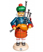NEW - Mueller Erzgebirge Smokerman - Scotsman with Bagpipes