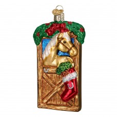 Old World Christmas Glass Ornament - Horse in Stall Old World Christmas Glass Ornament - Horse in Stall
