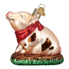 Old World Christmas Glass Ornament - Piggy in the Puddle