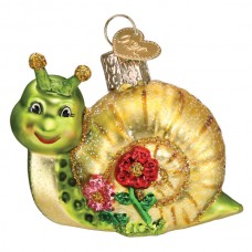 NEW - Old World Christmas Glass Ornament - Smiley Snail 