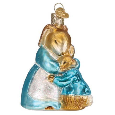 Old World Christmas Glass Ornament - Mrs. Rabbit and Peter