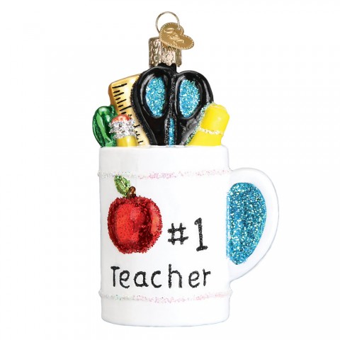 Old World Christmas Glass Ornament - Best Teacher Mug 