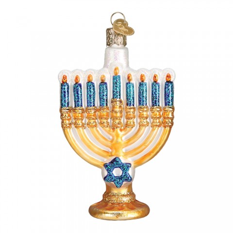 Old World Christmas Glass Ornament - Menorah
