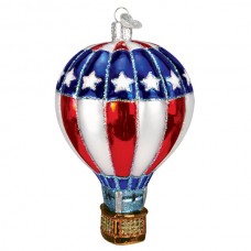Old World Christmas Glass Ornament - Patriotic Hot Air Balloon 