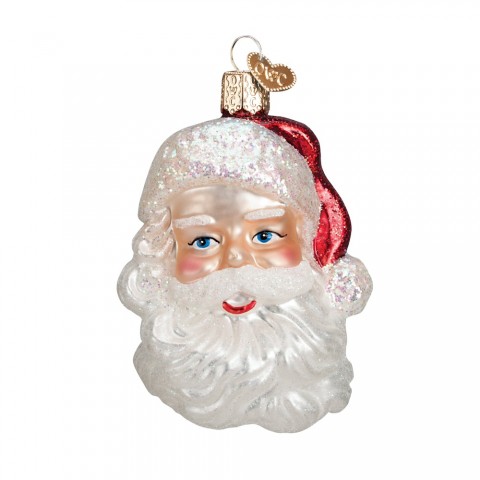 Old World Christmas Glass Ornament - Mid-Century Santa Head