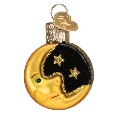 Old World Christmas Glass Ornament - Mini Moon