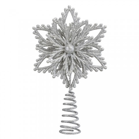 Old World Christmas Glass Ornament - Mini Snowflake Tree Topper