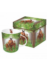 NEW - Mug in Gift Box - Timberland Horses