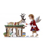 Angel Feeding Reindeer 2025 Christmas Pewter Wilhelm Schweizer - TEMPORARILY OUT OF STOCK
