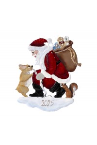 NEW - Wilhelm Schweizer Christmas Pewter 2025 Santa with Corgi