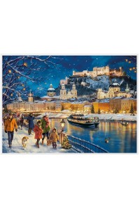 NEW - Old German Paper Advent Calendar - Salzburg