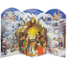NEW - Old German Paper Advent Calendar - Jesus is Born