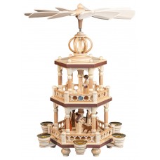 NEW - Mueller Erzgebirge Christmas Pyramid - Nativity Scene