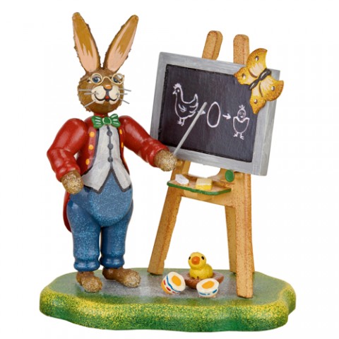 NEW - Original HUBRIG Wooden Figuren - Rabbit School Teacher Lempel