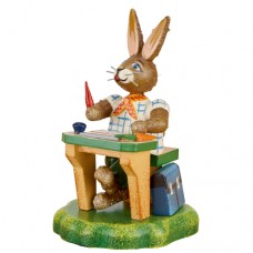 NEW - Original HUBRIG Wooden Figuren - Rabbit School Smart Fritz