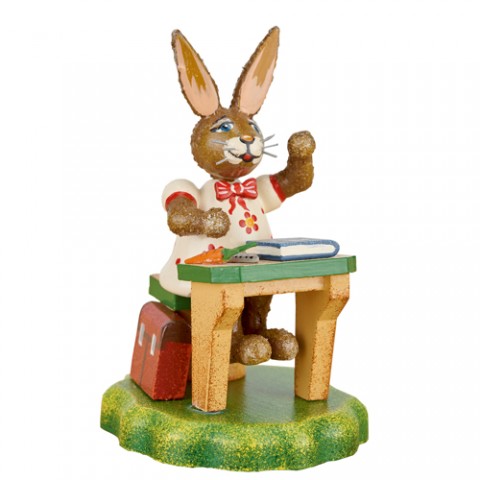 NEW - Original HUBRIG Wooden Figuren - Rabbit School Diligent Lieschen